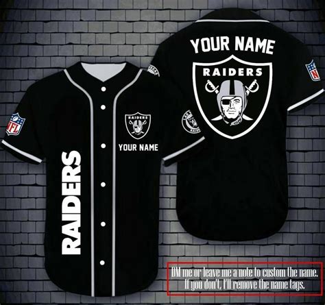 Las Vegas Raiders Personalized Baseball Jersey Shirt 178 ...