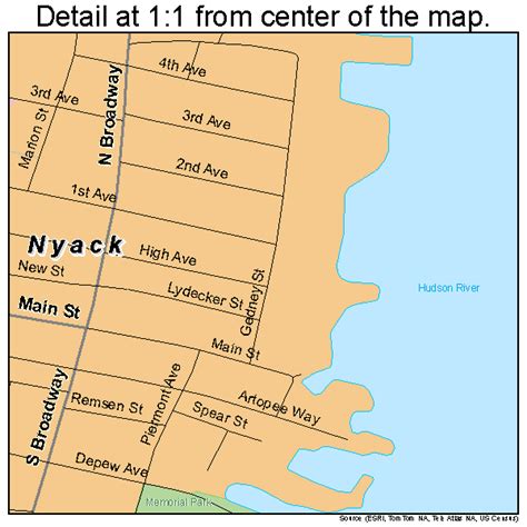 Nyack New York Street Map 3654100