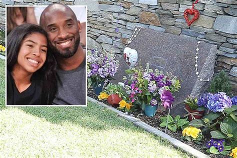 Private grave where Kobe Bryant and daughter Gianna were laid to rest with Lakers-colored ...