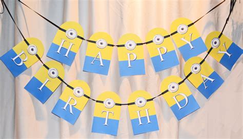 Minions Birthday Banner Despicable Me Happy Birthday Banner