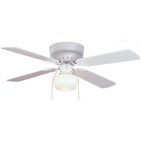 White 42" Hugger Ceiling Fan w/ Light Kit : 8762 - Discount Home ...