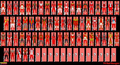 Red Rangers - THUNDERYO SUPER SENTAI by thunderyo on DeviantArt