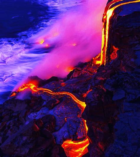 How rare for immense liquid lava to hit the water of the ocean. Not sure if we're more impressed ...