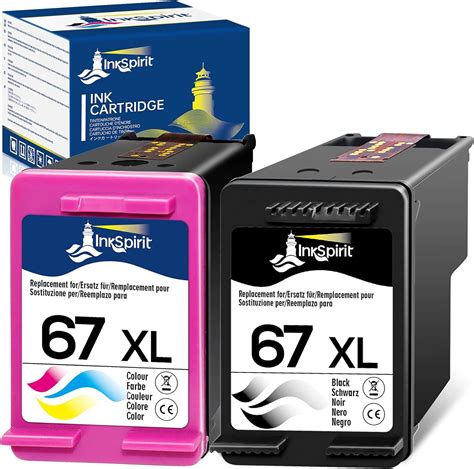 InkSpirit Remanufactured 67 Ink Cartridge Black Color Combo Pack ...