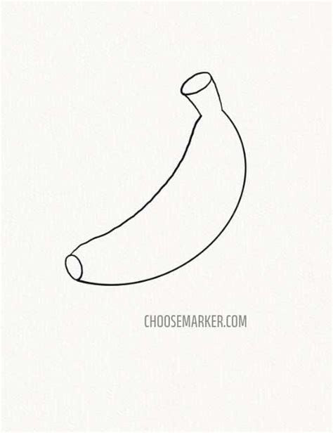 How to Draw Banana Easy Step by Step - Choose Marker