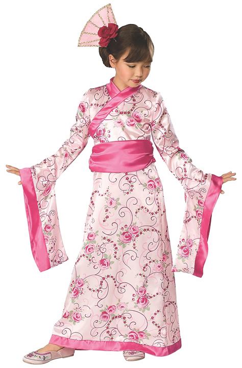 Asian Princess Mulan Pink Kimono Japanese Geisha Book Week Girls Costume | Fruugo CA