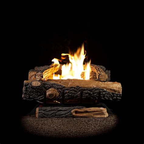 Emberglow Oakwood 24 in. Vent-Free Propane Gas Fireplace Logs with ...