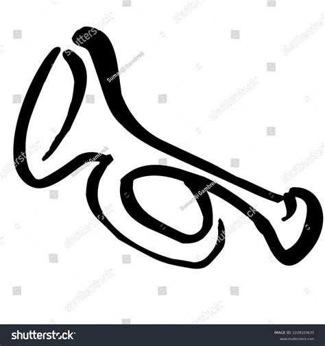 Vector Image Trumpet Black White Transparent Stock Vector (Royalty Free ...