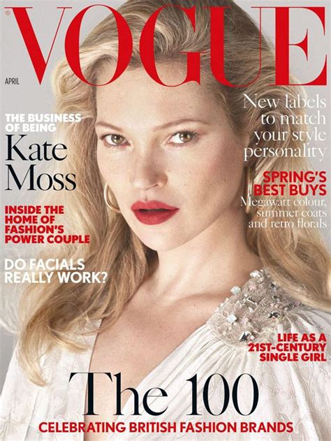 Kate Moss Stars on the Cover of British Vogue April 2017 Issue