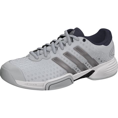 Adidas Mens Barricade Team 4 Indoor Carpet Tennis Shoes - Grey/Silver ...