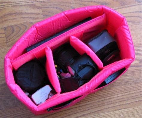 DSLR Camera Bag Insert in Hot Pink Adjustable by Martilena on Etsy, $40.00 | Dslr camera bag ...