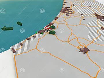 Map of Israel, Invasion of the Gaza Strip Stock Illustration - Illustration of invasion ...