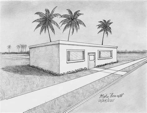 Simple 2 Point Perspective House