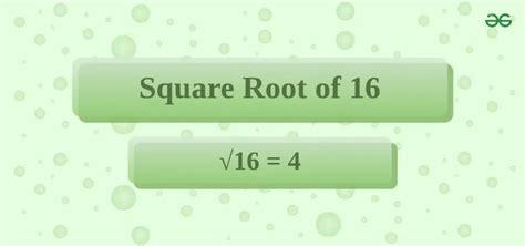 Square Root of 16 | How to Find Value of Square Root of 16? - GeeksforGeeks