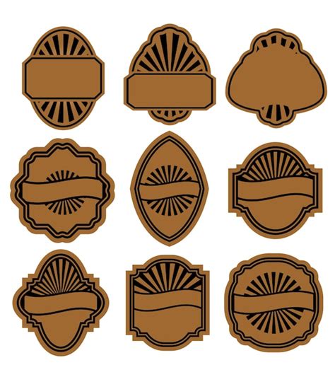 Premium Vector | Set of vintage brown labels