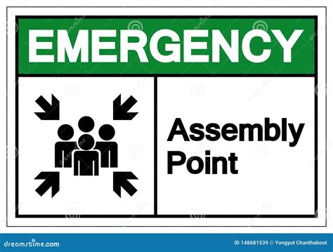 Emergency Assembly Point Symbol Sign, Vector Illustration, Isolated on ...