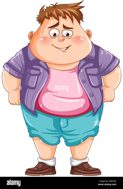 Fat boy cartoon character illustration Stock Vector Image & Art - Alamy