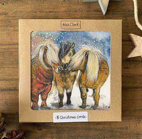 Alex Clark Christmas 8 Card Pack Christmas Ponies - El Emporio de Zoe