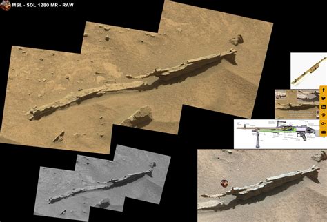 MSL SOL 1280 MR (RAW) Mars Mechanism - Corroded Machine Gun - ArtAlienTV Gigapans