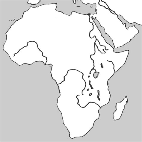 Outline Physical Map of Africa