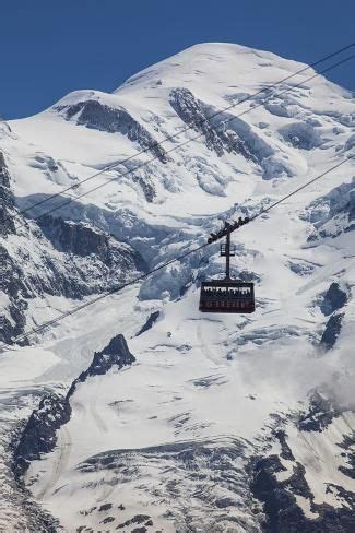 'Cable Car in Front of Mt. Blanc from Mt. Brevent, Chamonix, Haute Savoie, Rhone Alpes, France ...