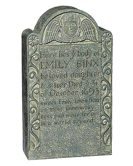 Emily Binx Tabletop Tombstone - Hocus Pocus - Spirithalloween.com ...