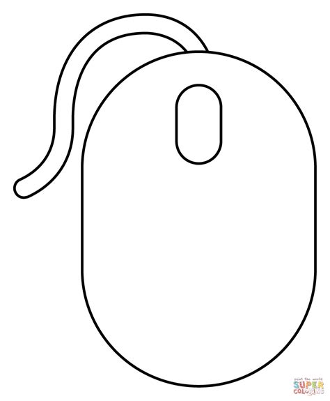 Computer Mouse Emoji coloring page | Free Printable Coloring Pages