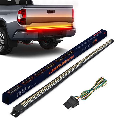 Nilight Truck Tailgate Light Strip 60" Aluminum Frame Triple Row 1200 ...