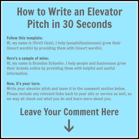 Elevator Pitch Examples for Students