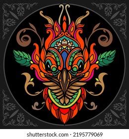 Colorful Phoenix Bird Zentangle Arts Isolated Stock Vector (Royalty Free) 2195779069 | Shutterstock