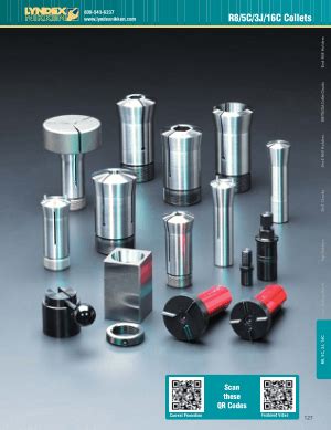 Lyndex-Nikken R8/5C/3J/16C Collets Catalog CAT2011 pdf - CNC Manual