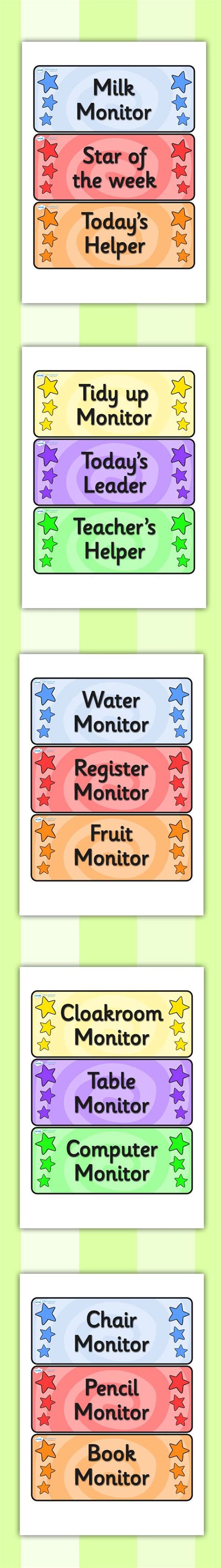 Twinkl Resources >> Editable Classroom Monitor Badges >> Printable resources for Primary, EYFS ...