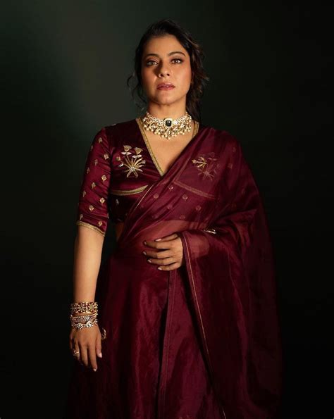 Kajol aces her ethnic look in a maroon lehenga for "Salaam Venky ...