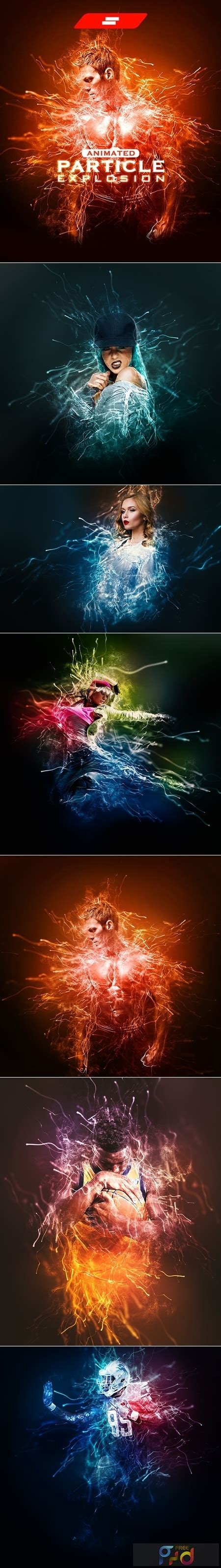 Gif Animated Particle Explosion Photoshop Action 22787201 - FreePSDvn