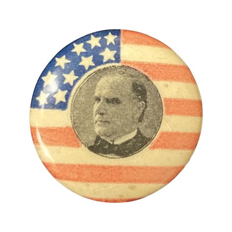 William McKinley Flag Button (MCKINLEY-035) - CampaignButtons.com