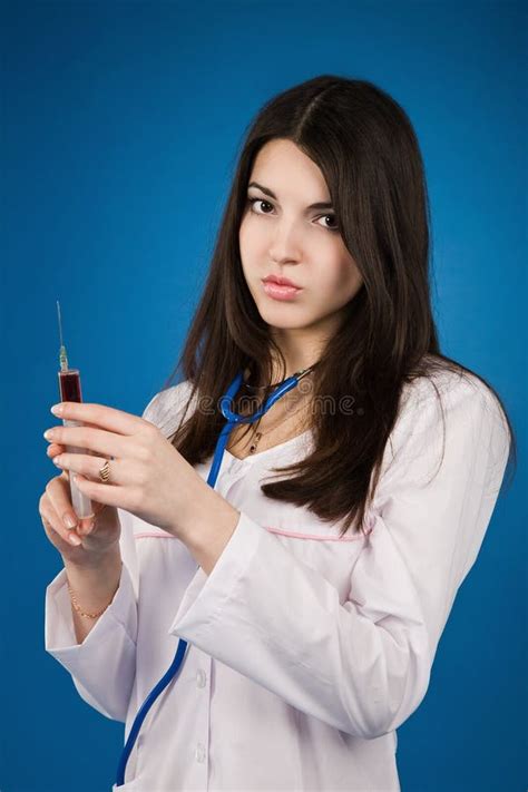 Nurse with a Disposable Syringe Stock Photo - Image of medical, nursing ...