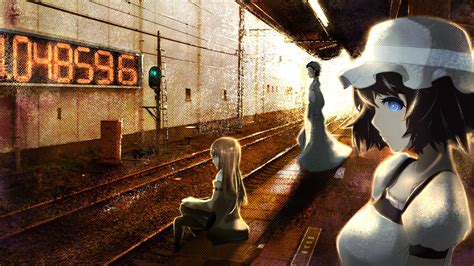 Wallpaper : 1920x1080 px, anime, Makise Kurisu, Okabe Rintarou, Shiina ...