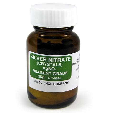 Reagent Grade Silver Nitrate AgNO3, 25g for sale. Buy from The Science Company.