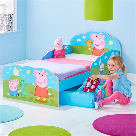 PEPPA PIG TODDLER BED WITH STORAGE + MATTRESS OPTIONS - KIDS BEDROOM CHARACTER | eBay