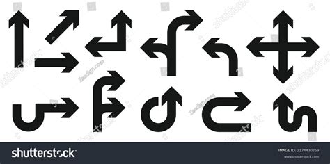 Set Black Vector Arrows Arrows Icon Stock Vector (Royalty Free) 2174430269 | Shutterstock