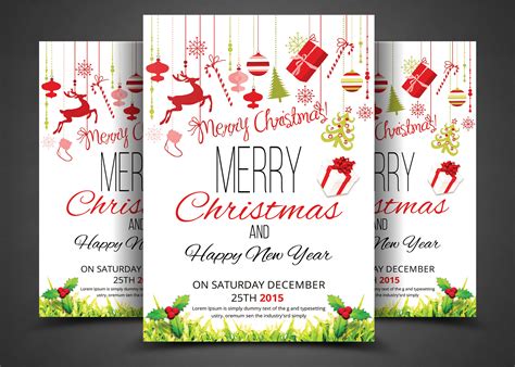 Christmas Party Flyer & Invitation | Creative Flyer Templates ~ Creative Market