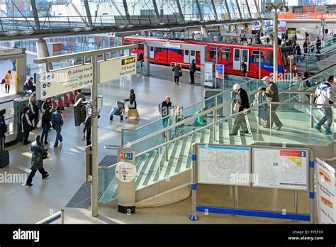 Interior Stratford London UK train station interchange concourse for ...