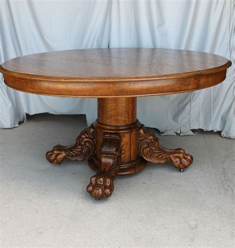 Antique Dining Table With Claw Feet - Antique Poster