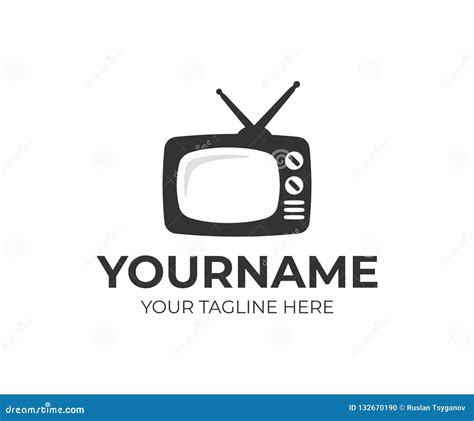 Television Logo Design. Streaming TV Vector Design Stock Vector - Illustration of movie, design ...