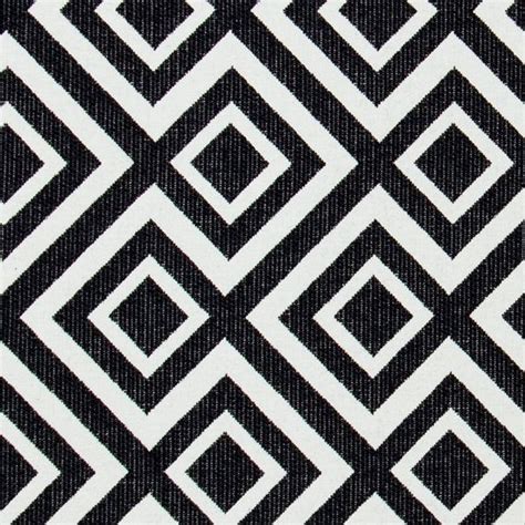 Geometric Upholstery Fabric - Black White Fabric - Heavyweight Woven Material - Chair Fabric ...