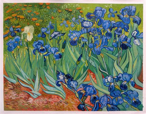 Irises (getty) - Vincent Van Gogh Hand-painted Oil Painting, Post-impressionist Painting for ...