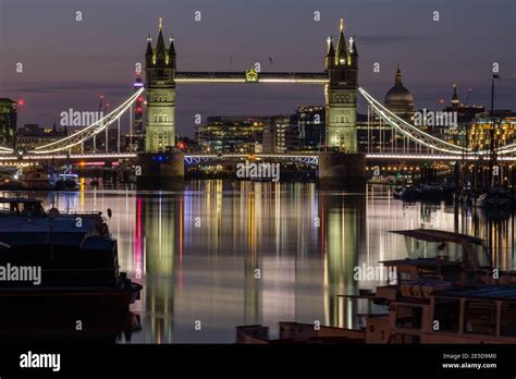 Tower bridge at night, London, England, UK Stock Photo - Alamy