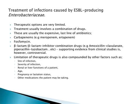 PPT - Extended-spectrum β -lactamase (ESBL) Production in ...