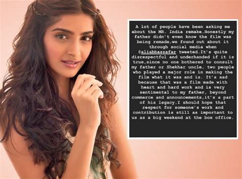 Sonam kapoor takes on Ali abbas zafar on Mr India remake "No One ...