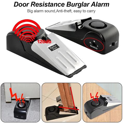 Door Stop Stopper Alarm Block Blocking System 125 dB Anti theft Burglar ...